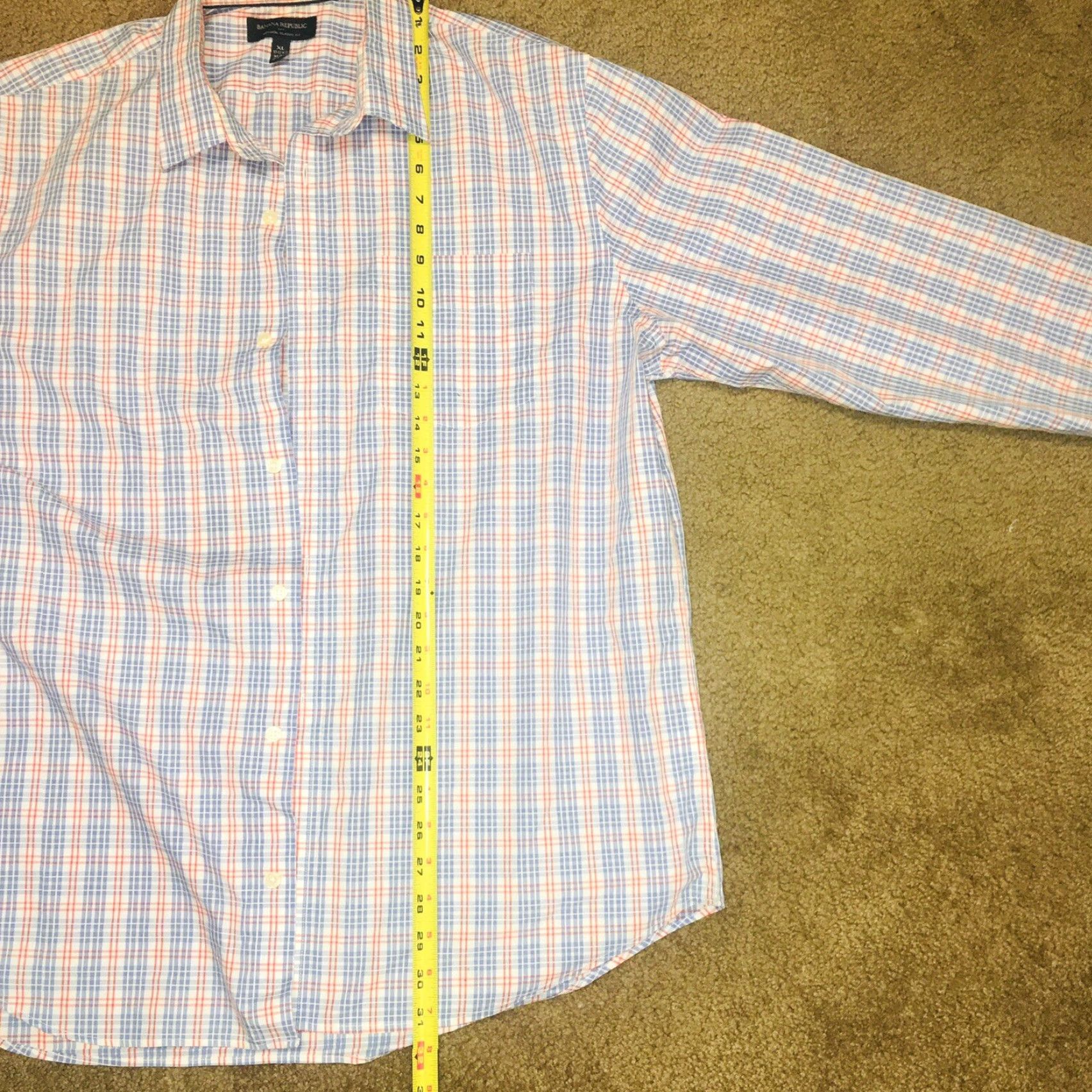 Banana Republic Banana Republic Non Iron Classic Fit Long Sleeve Plaid Button Shirt Mens XL Size US XL / EU 56 / 4 - 7 Thumbnail