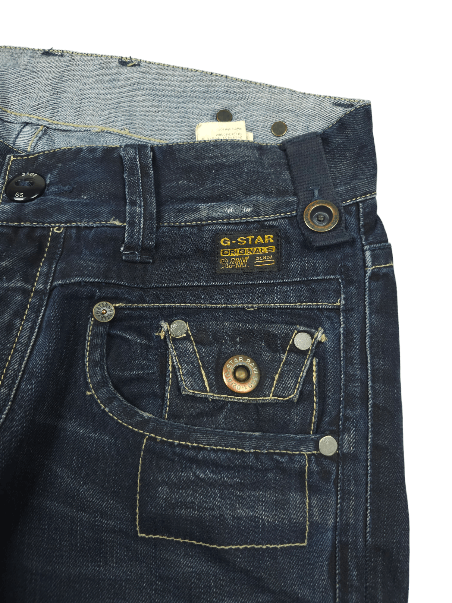 G-Star × Japanese Brand 💎 Size 32/32 Double Knee Y2K Distressed Denim Jeans Size US 32 / EU 48 - 5 Thumbnail