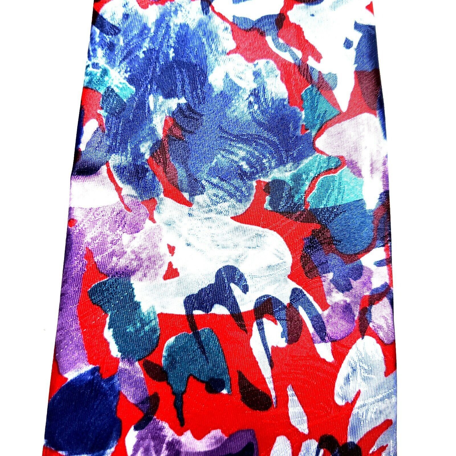 Pierre Cardin Pierre Cardin Polyester Tie Multi Colored Abstract Classic Size ONE SIZE - 2 Thumbnail