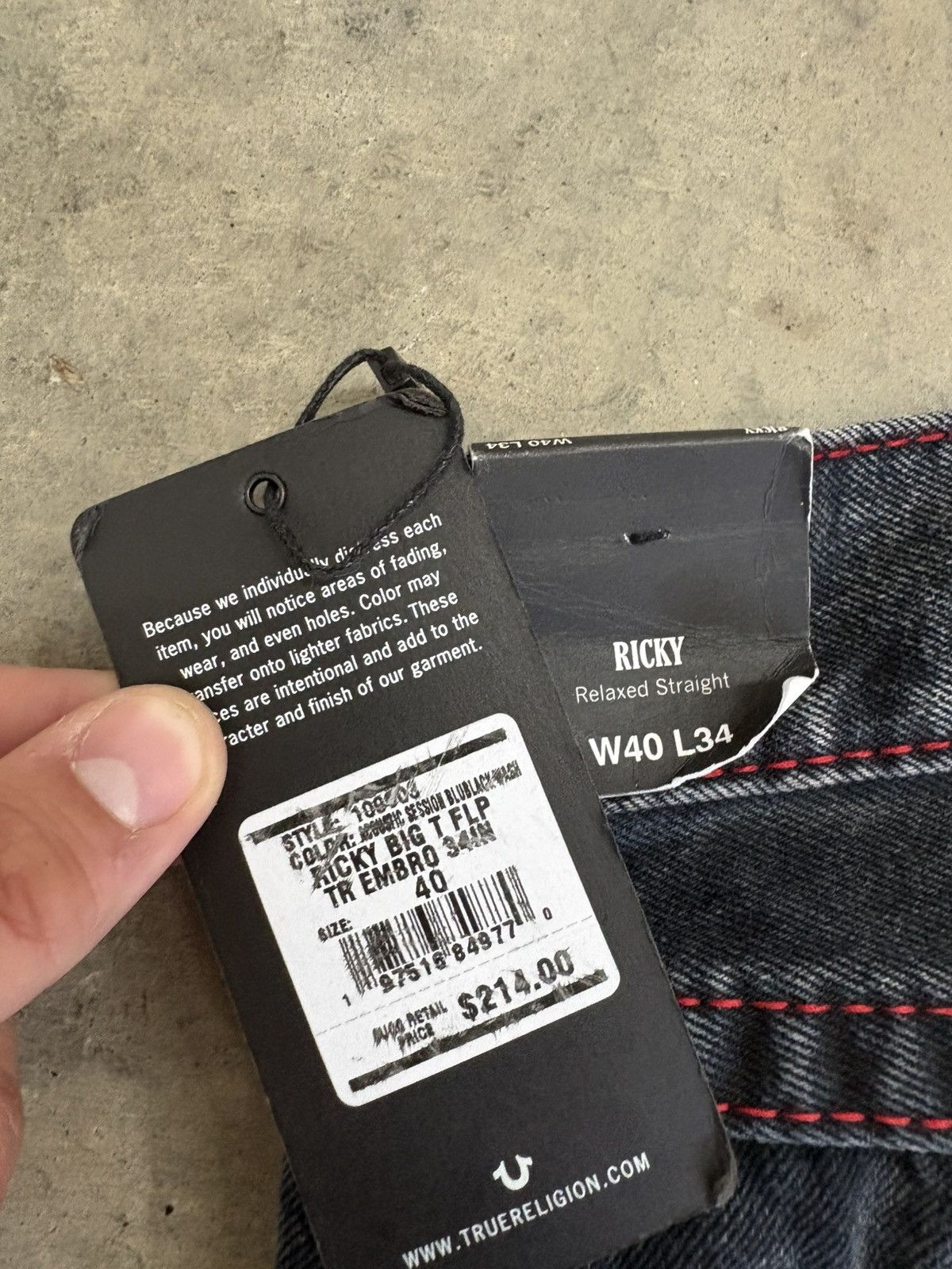 True Religion Dead stock red stitch true religion jeans Size US 40 / EU 56 - 4 Thumbnail