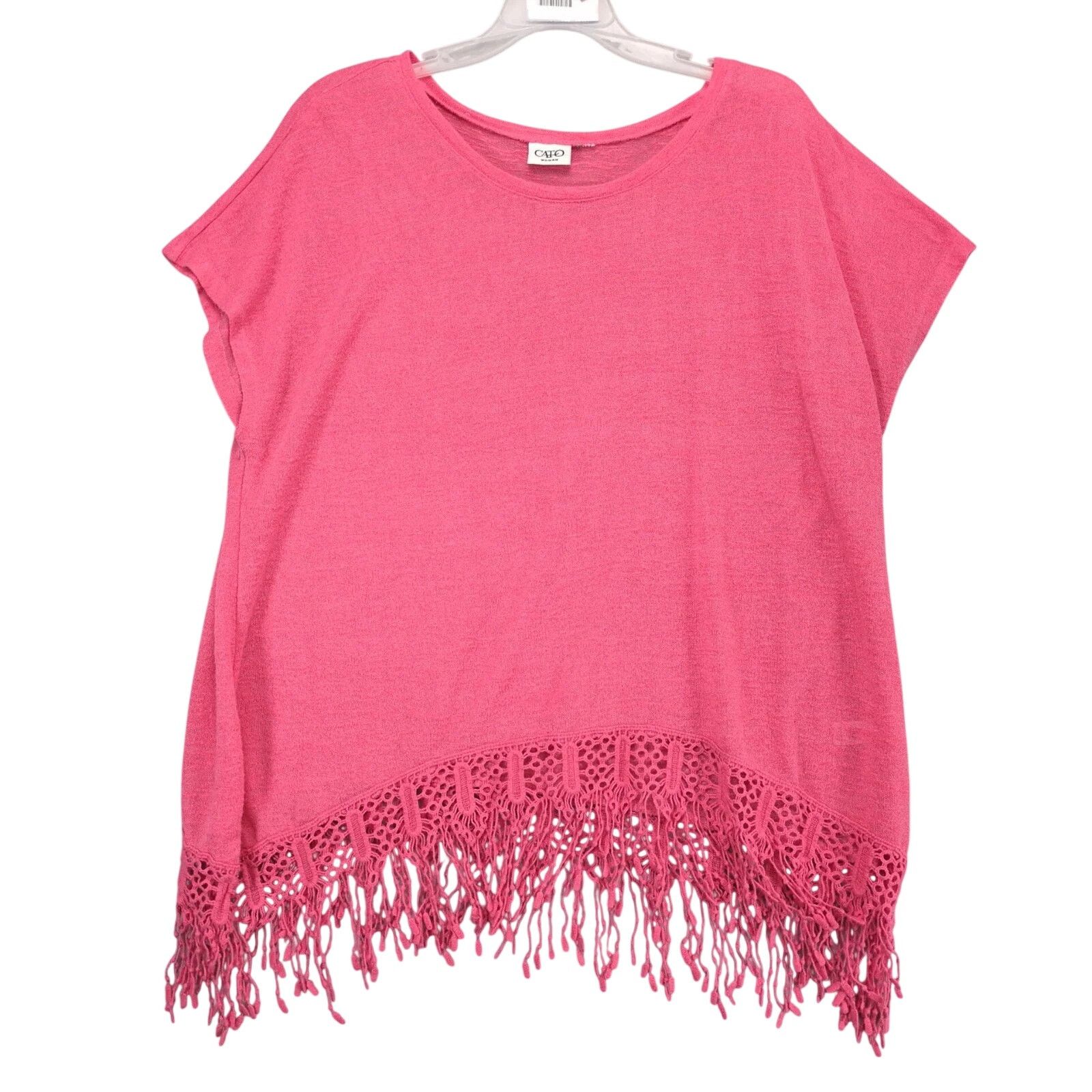 Other Cato Woman Coral Pink Sleeveless Blouse Top Womens 2X Fringe Size XXL / US 16-18 / IT 52-54 - 1 Thumbnail