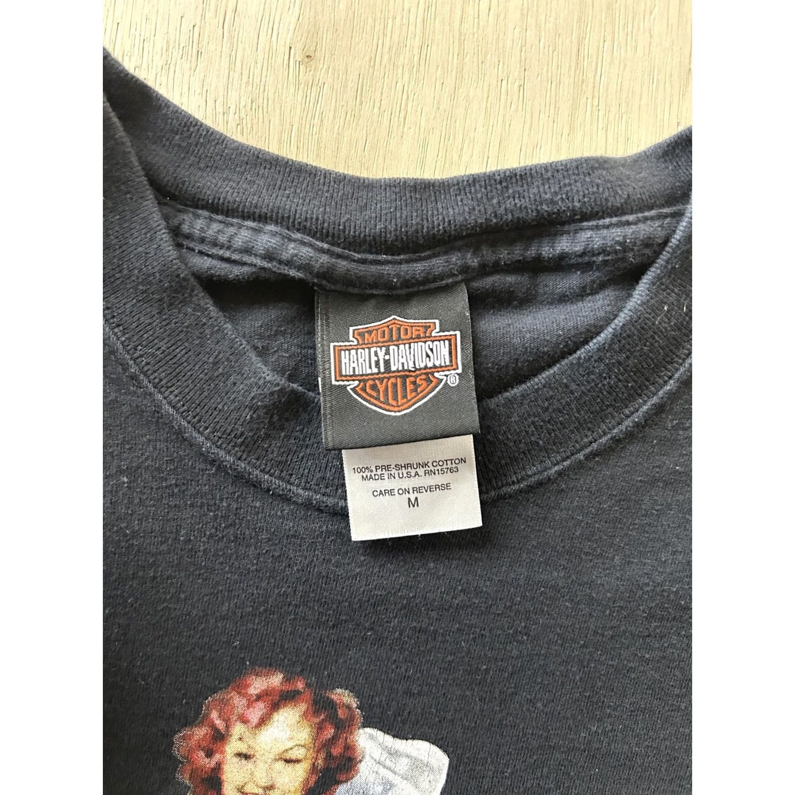 Harley Davidson VINTAGE Harley-Davidson Shirt Mens M Black Pin Up San Diego California Tee Size US M / EU 48-50 / 2 - 2 Thumbnail
