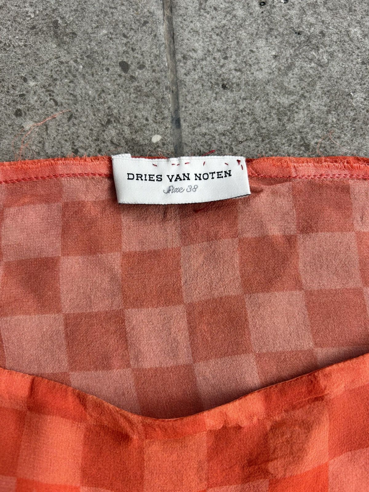 Dries Van Noten Dries Van Noten Checkered Patten Silk Kaftan Blouse Size XS / US 0-2 / IT 36-38 - 5 Thumbnail