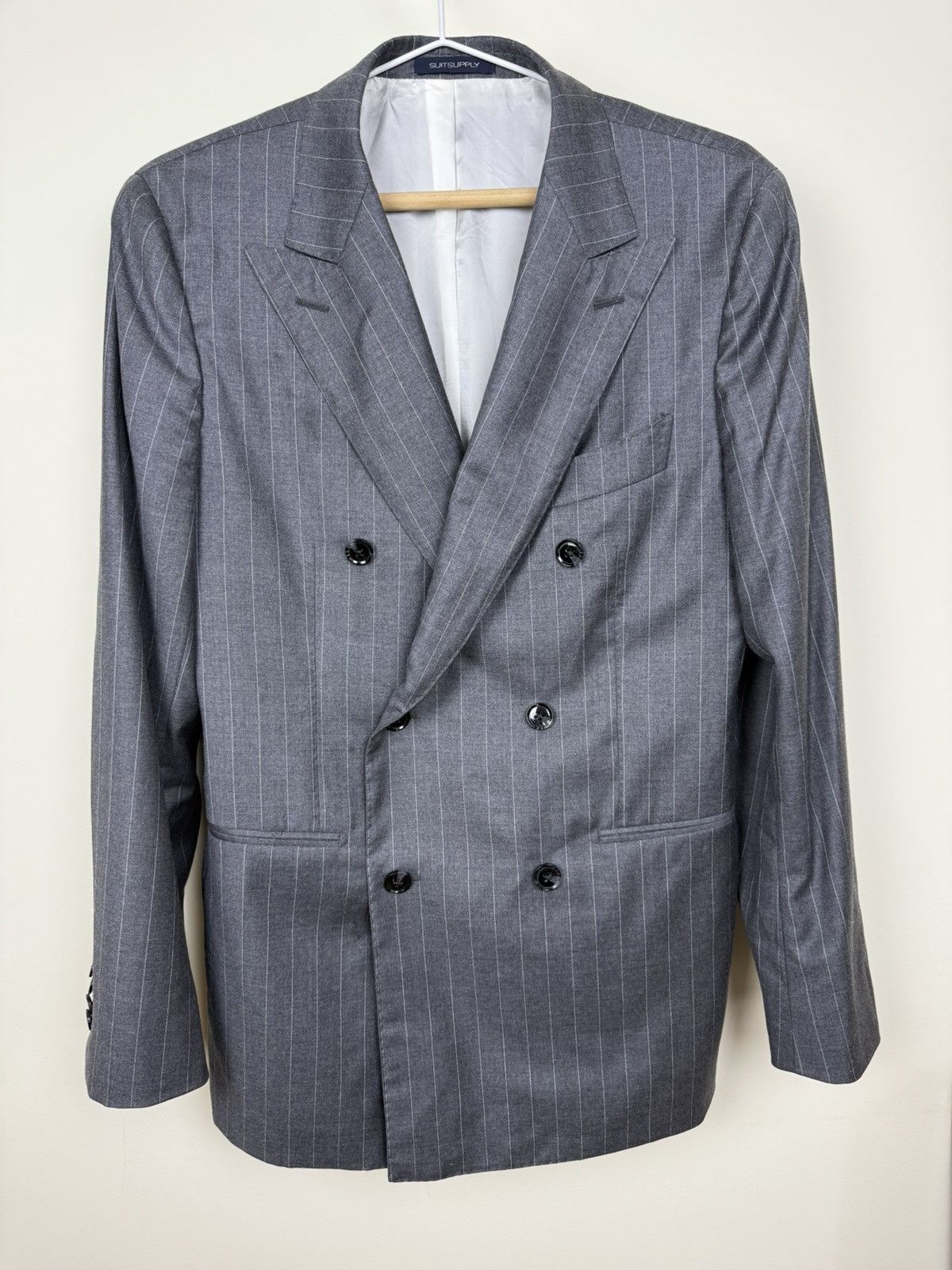 Suitsupply SuitSupply Double Breasted Pinstripe Wool Blazer Size 34R - 2 Thumbnail