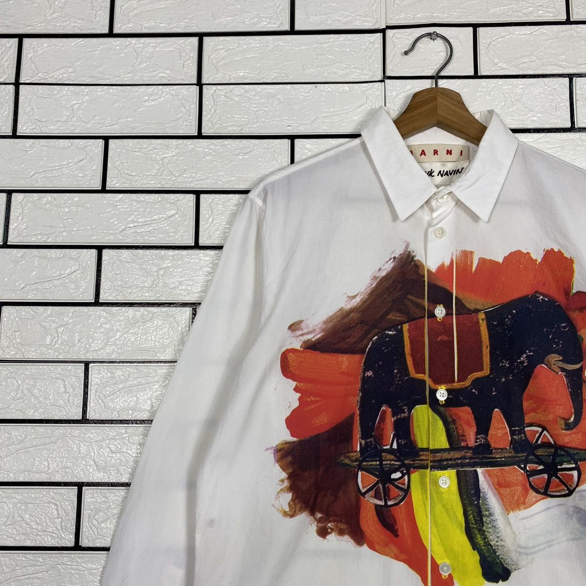 Marni 🔥BUTTON UPS MARNI X FRANK NAVIN OVER PRINT Size M / US 6-8 / IT 42-44 - 7 Thumbnail