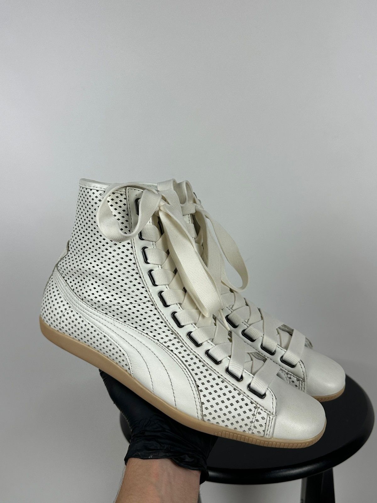 Puma Vintage Puma Y2K Speedcat Hi Top Leather Sneakers Size US 10 / IT 40 - 9 Thumbnail