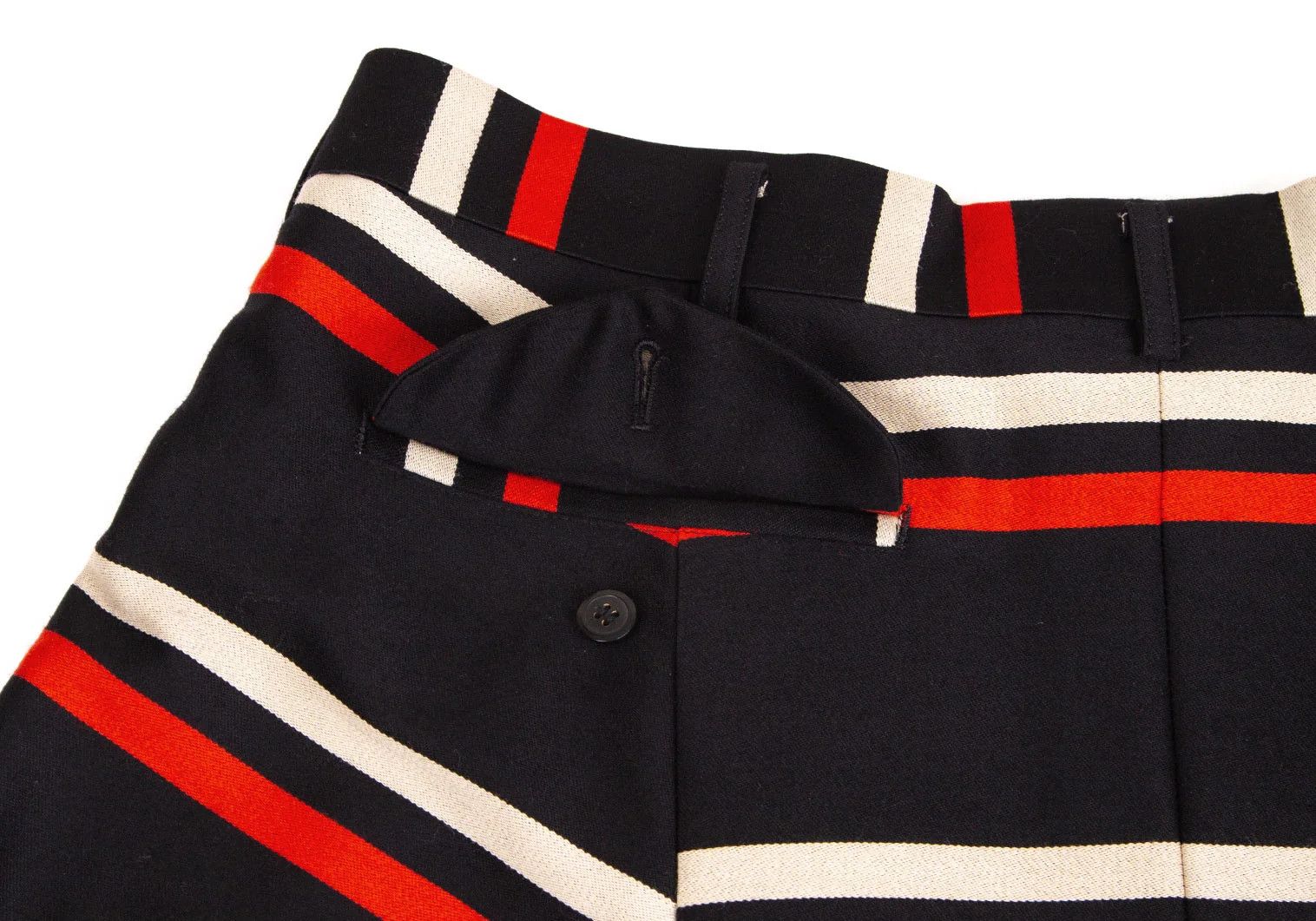 Comme des Garcons Homme Plus Striped Sarrouel Pants in Black, Red, and Off-White Size US 34 / EU 50 - 10 Thumbnail