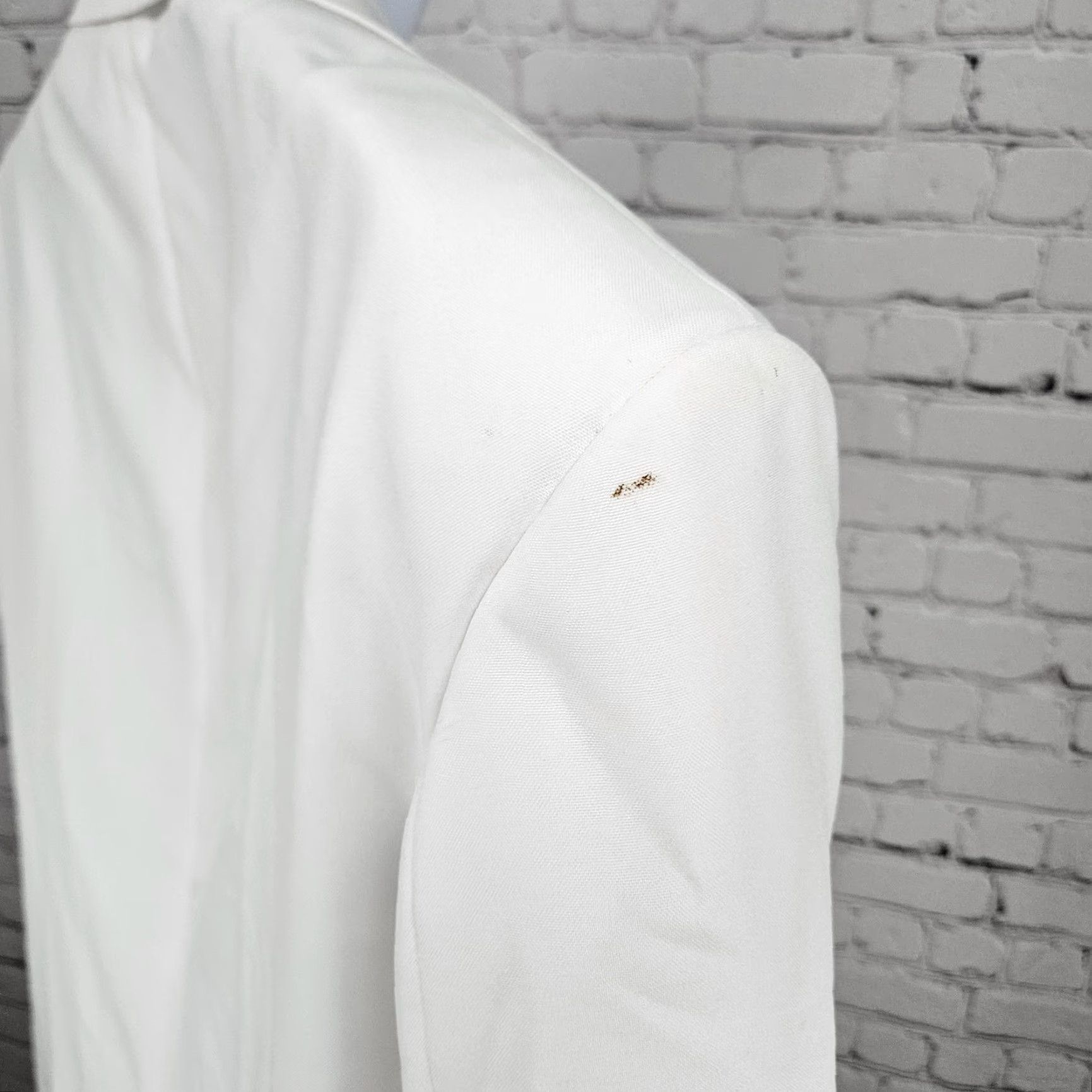 Vintage Lucci Collezione Ivory White 3 Gold Button Ventless Notch Blazer Sport Coat 50L Size 50R - 6 Thumbnail