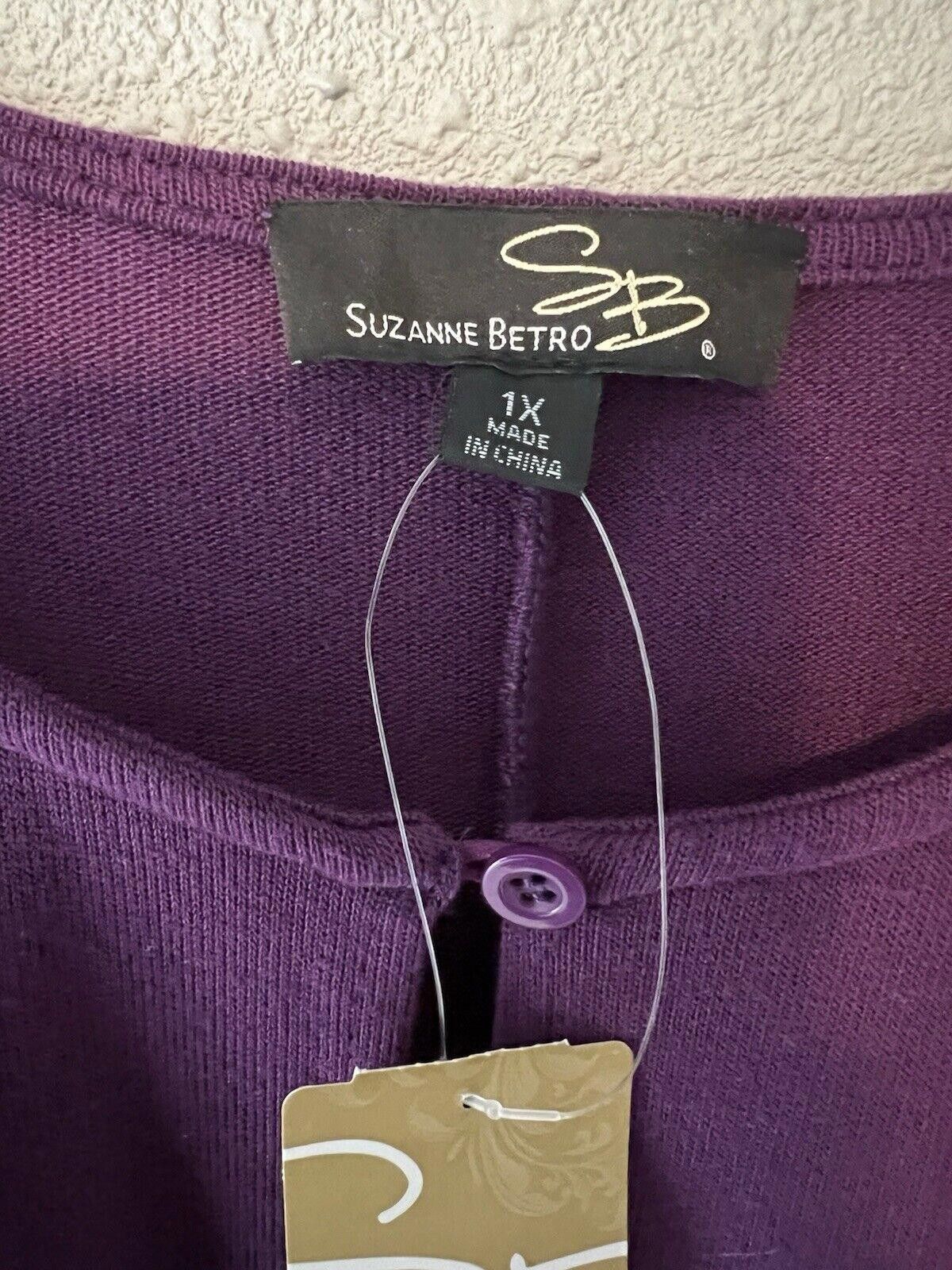 Designer suzanne betro tops 1x Purple MSRP $66 Size XL / US 12-14 / IT 48-50 - 6 Thumbnail