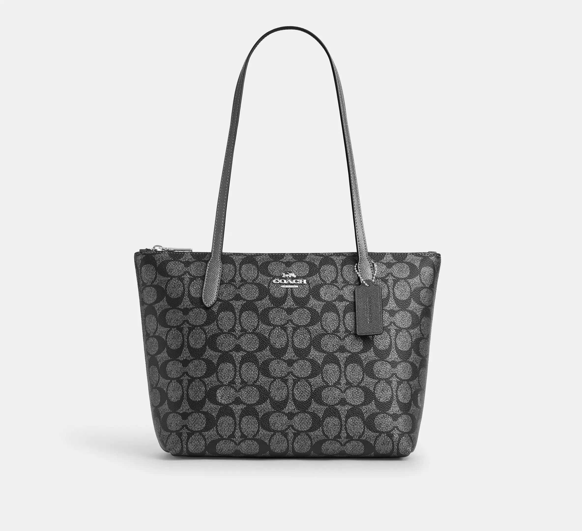 Coach Fiona Zip Tote Bag In Signature Canvas CW396 Size ONE SIZE - 6 Thumbnail