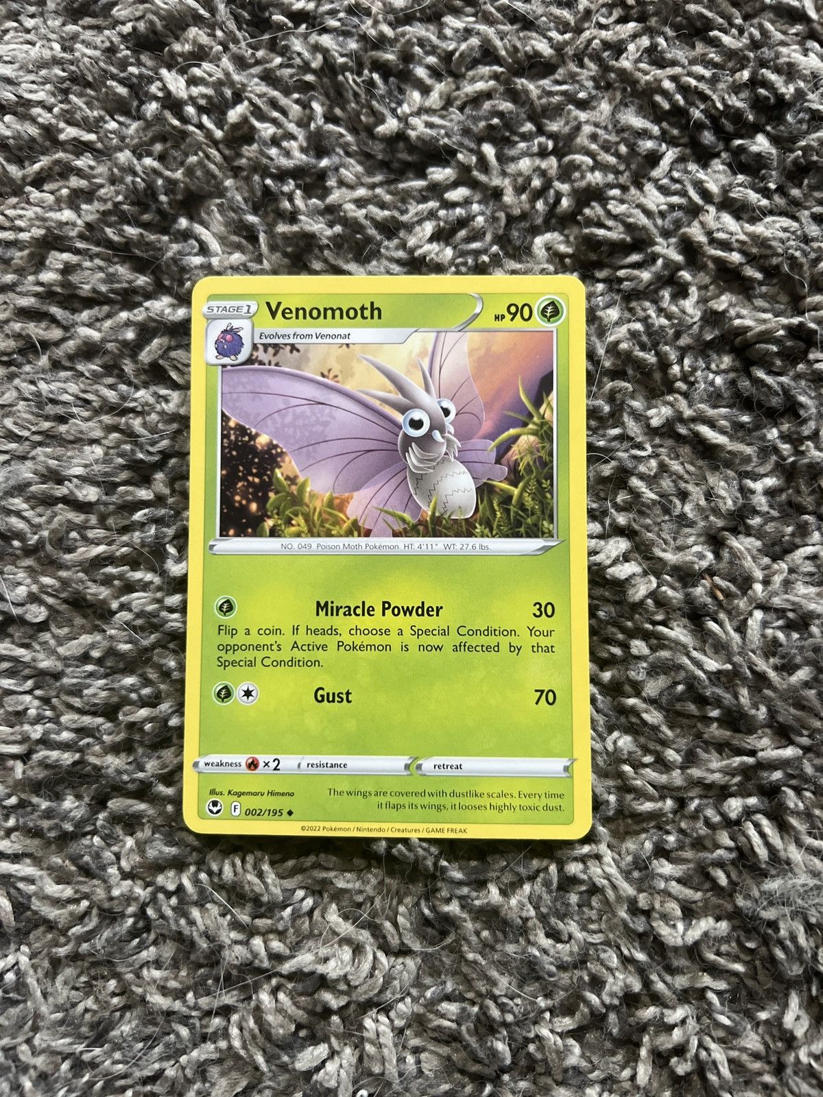 Hypebeast × Nintendo × Pokemon 2022 Pokémon Venomoth Stage 1 Card Size ONE SIZE - 1 Thumbnail