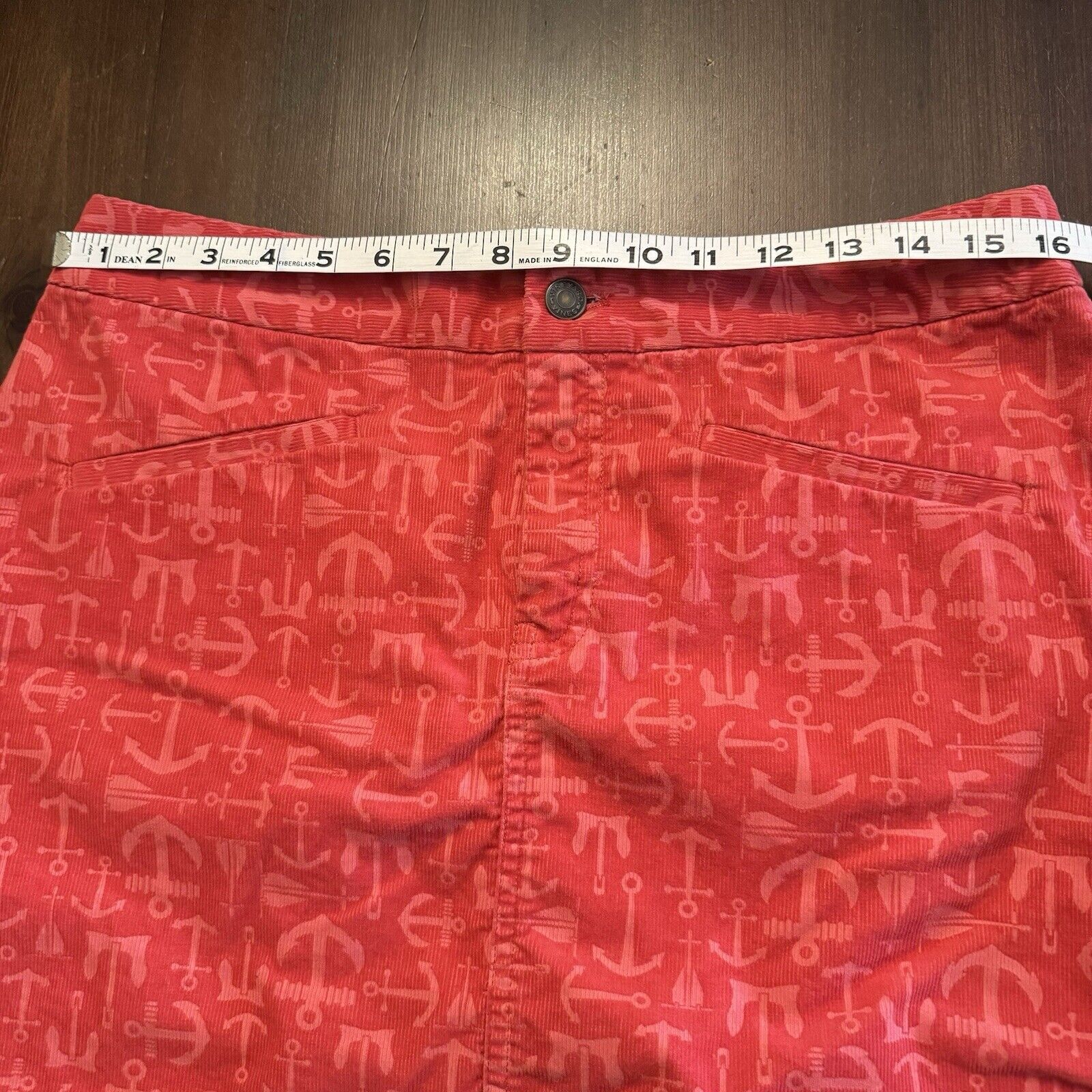 Vineyard Vines Vineyard Vines Shep Ian Skirt Sz 8 Corduroy Anchor Print Size 30" / US 8 / IT 44 - 7 Thumbnail