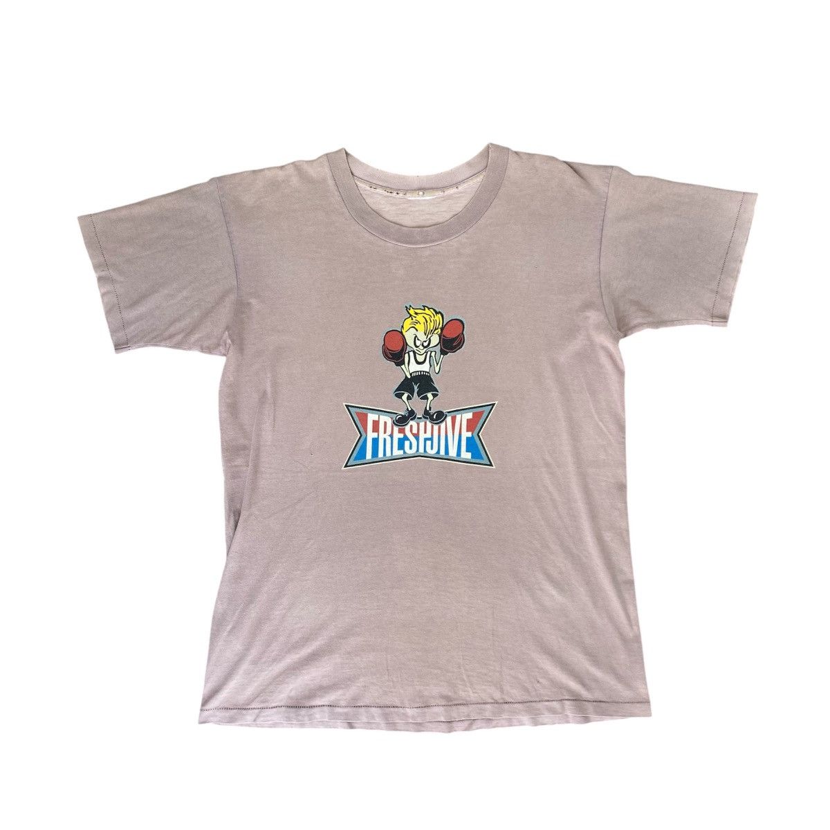 Vintage Vintage Rare Freshjive 90s Spell out Boxing Cartoon T shirt Size US L / EU 52-54 / 3 - 1 Thumbnail