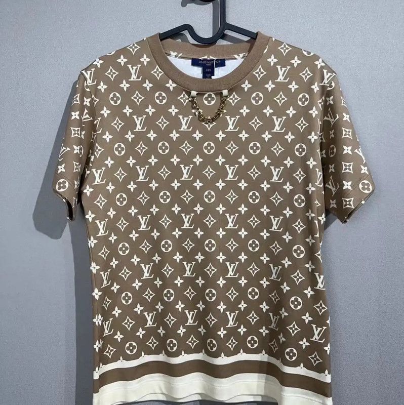 Louis Vuitton Louis Vuitton Brown Cotton Blend T-Shirt 0089 Size XXS / US 00 / IT 34 - 1 Thumbnail