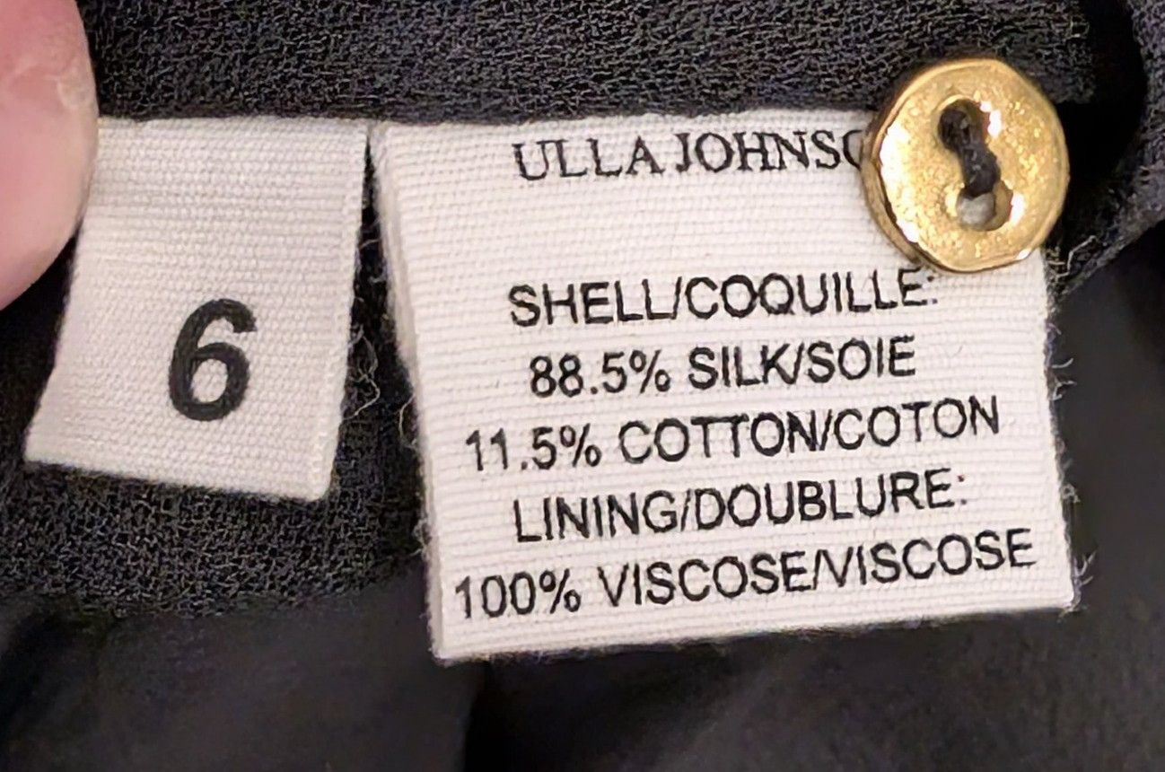 Ulla Johnson Ulla Johnson Auriele Silk Dot Handkerchief Dress in Noir Size M / US 6-8 / IT 42-44 - 4 Thumbnail