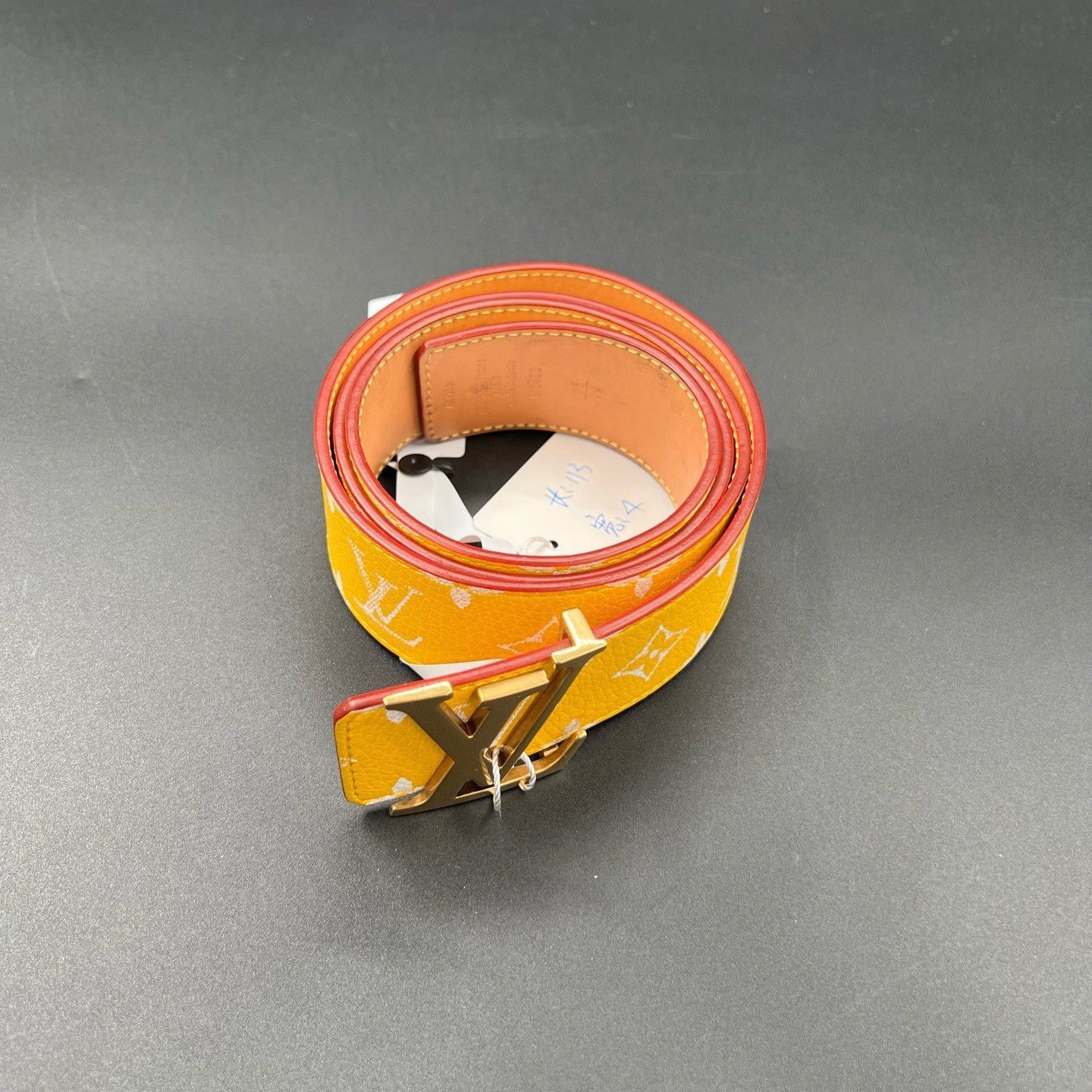 Louis Vuitton Louis Vuitton Yellow Monogram Belt Size ONE SIZE - 2 Thumbnail