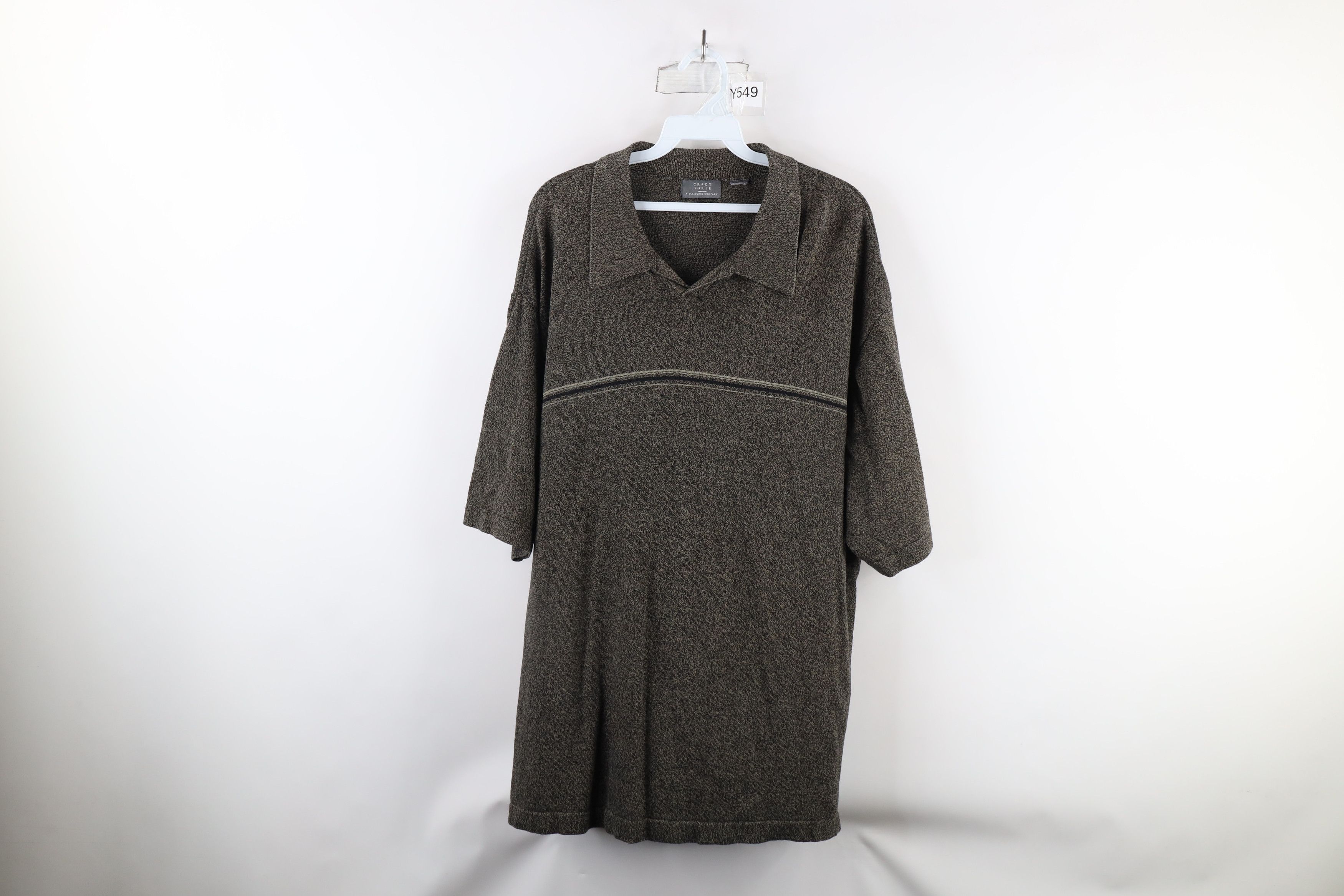 Vintage Vintage 90s Streetwear Striped Knit Collared Polo Shirt Size US XL / EU 56 / 4 - 1 Thumbnail
