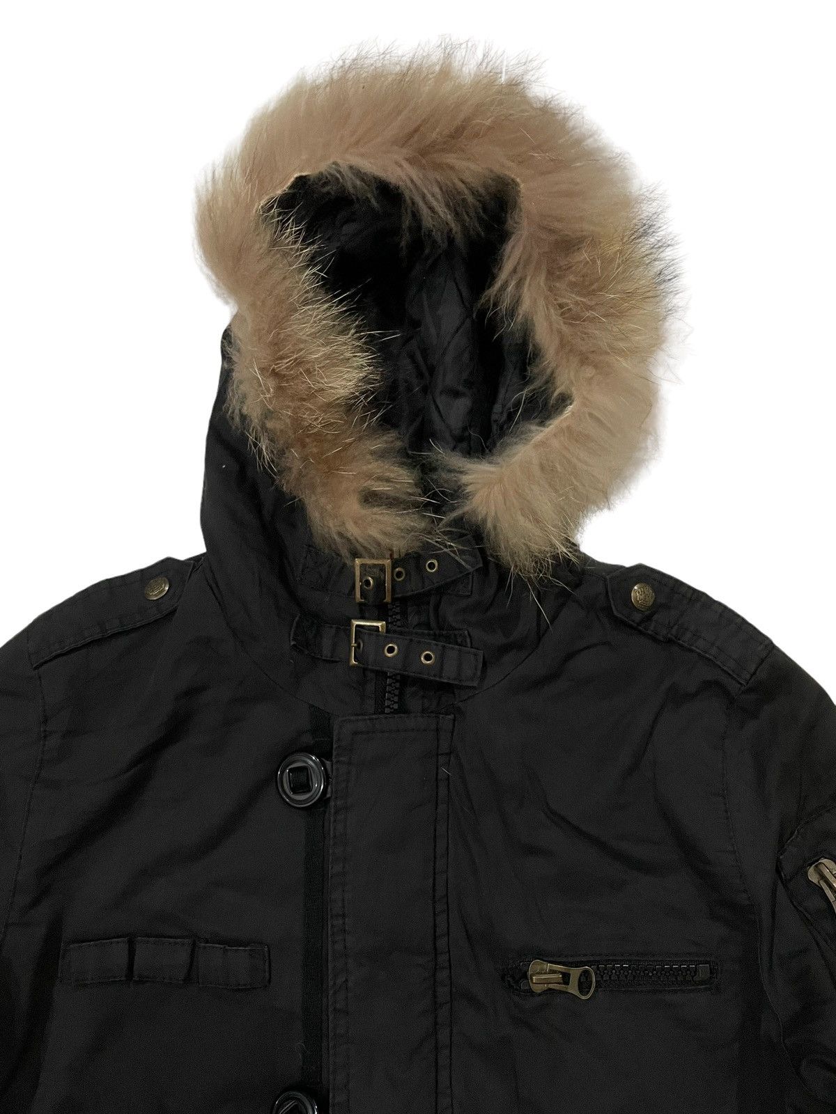 Japanese Brand × Vintage Tribe Faux Fur Puffer Hood Bondage Punk Buckle Jacket Size US M / EU 48-50 / 2 - 4 Thumbnail