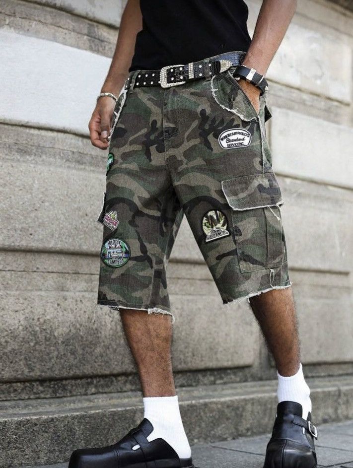 Other Camo Cargo Shorts - Multi-Pocket Utility Wear - Gorpcore Size US 31 - 4 Thumbnail