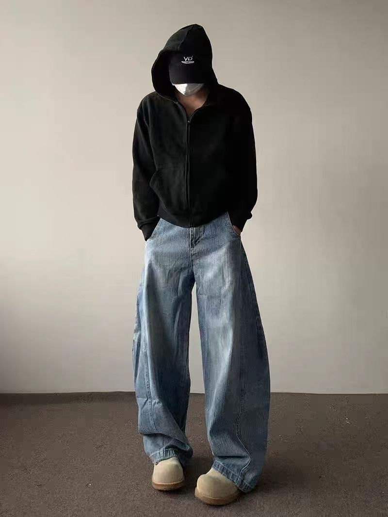 Japanese Brand × Jean Street Bamboo Print Loose Machete Vintage Washed Jeans Size US 32 / EU 48 - 4 Thumbnail