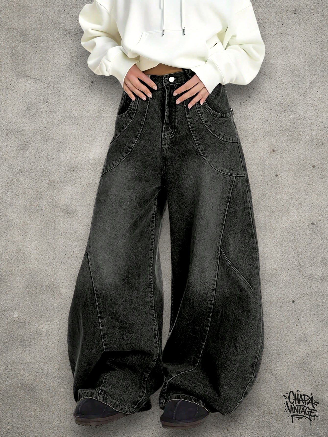 Japanese Brand Baggy wide leg jeans Size US 32 / EU 48 - 2 Thumbnail