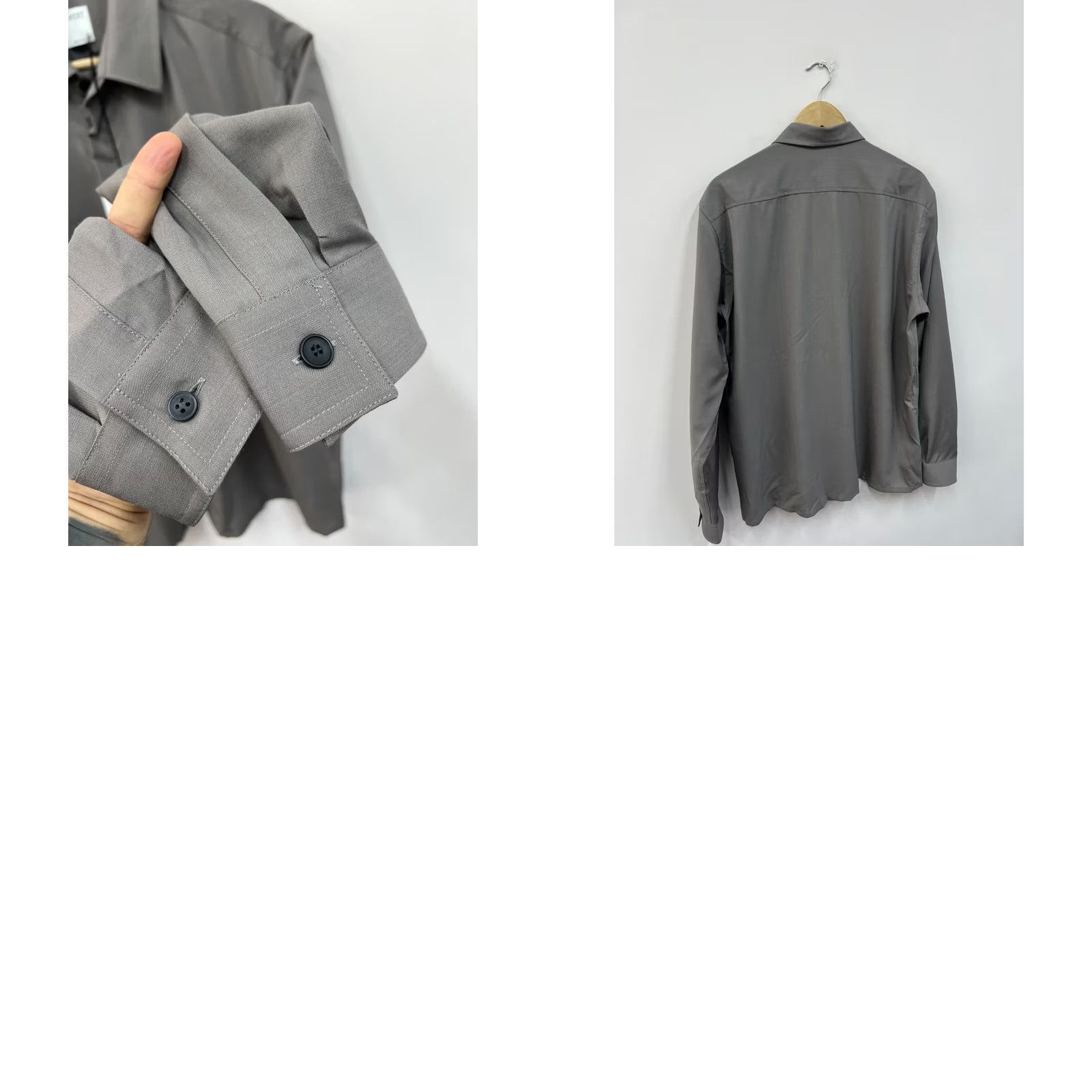 Vintage Covert Italy Patch Pocket Shirt Wool Long Sleeve Mens Size L Gray Size US L / EU 52-54 / 3 - 8 Thumbnail