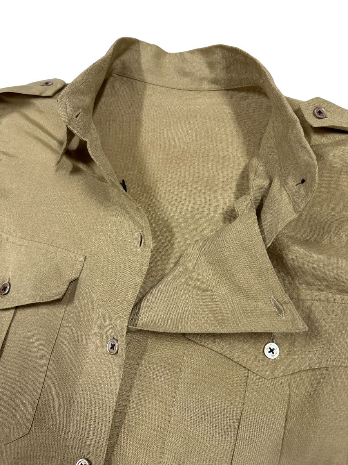 Margaret Howell × Vintage Margaret Howell England Southeastern Tan Uniform Shirt Size XS / US 0-2 / IT 36-38 - 8 Thumbnail