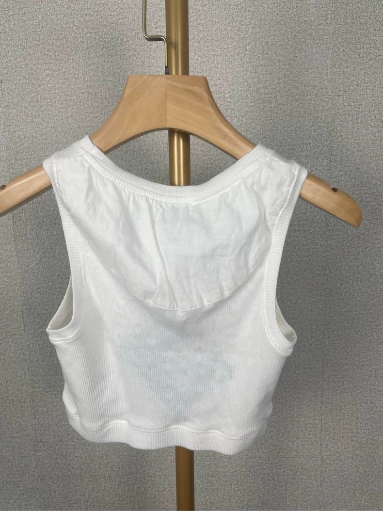 LOEWE White embroidered logo vest