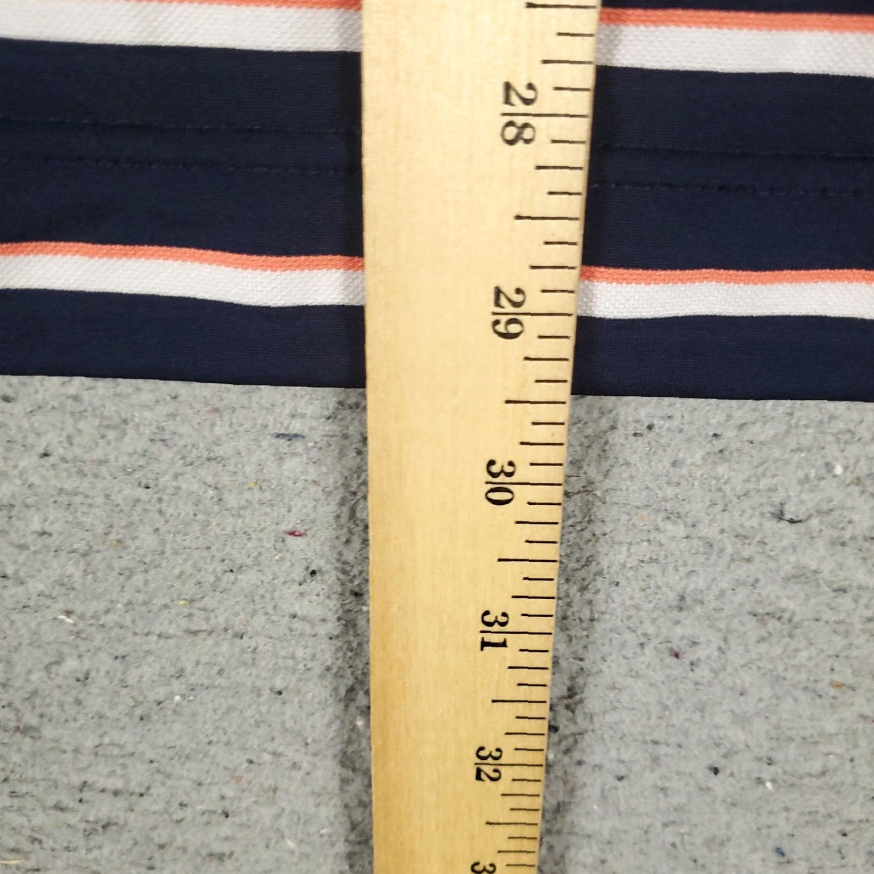 Footjoy FootJoy Polo Shirt Mens Large Navy Blue Orange White Striped Golf Performance Size US L / EU 52-54 / 3 - 6 Thumbnail