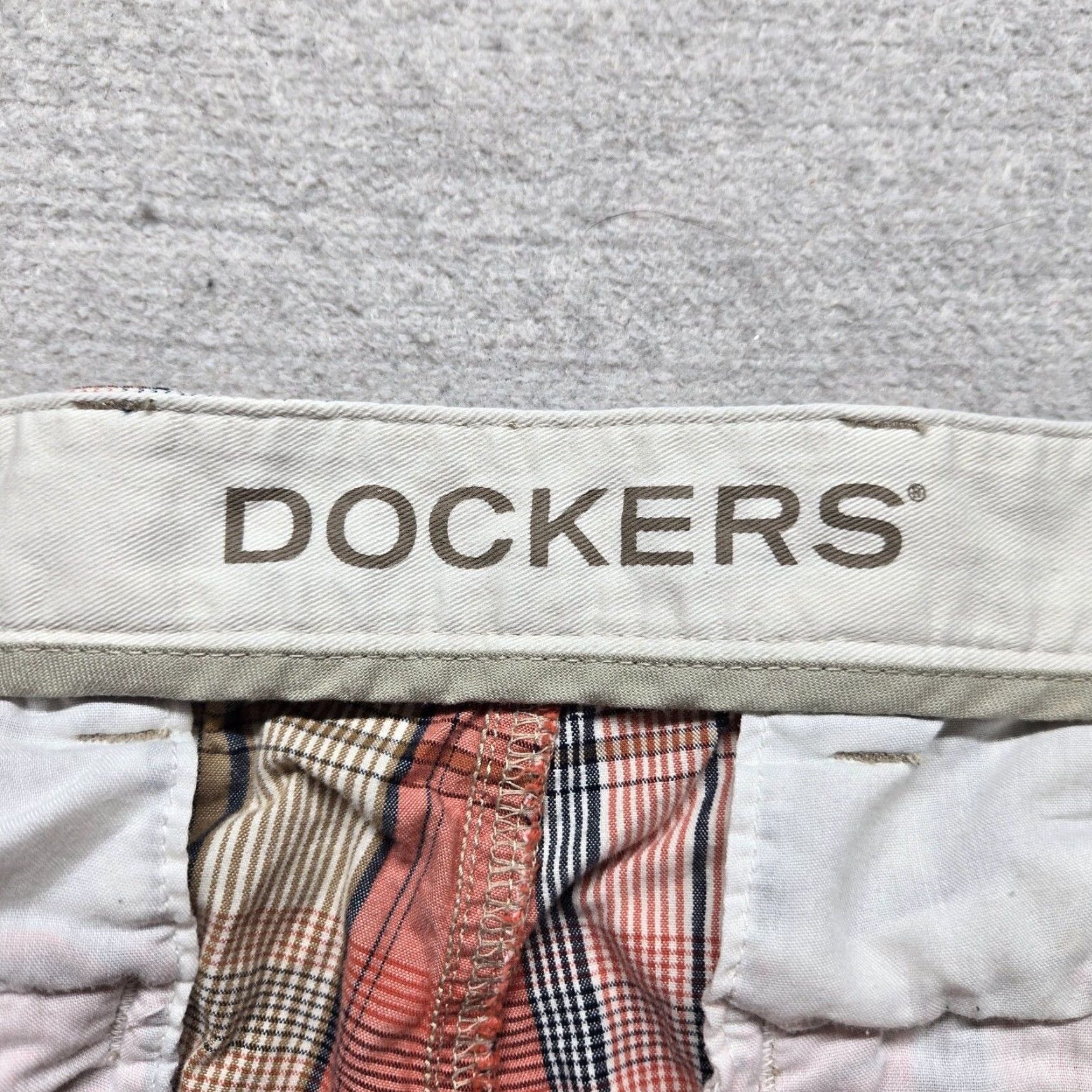 Dockers DOCKERS Relaxed Fit Orange Plaid Cotton 5 Pocket Shorts Men's Size 38 Size US 38 / EU 54 - 3 Thumbnail