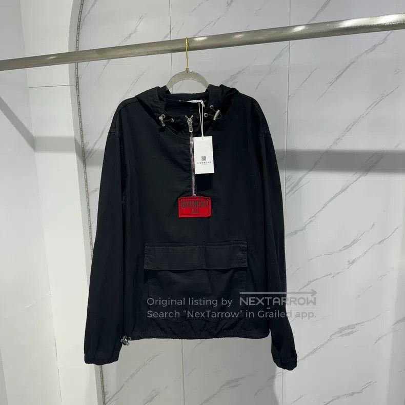 Givenchy Givenchy Black Labeled Logo Semi-zip Windbreaker Size US M / EU 48-50 / 2 - 1 Thumbnail