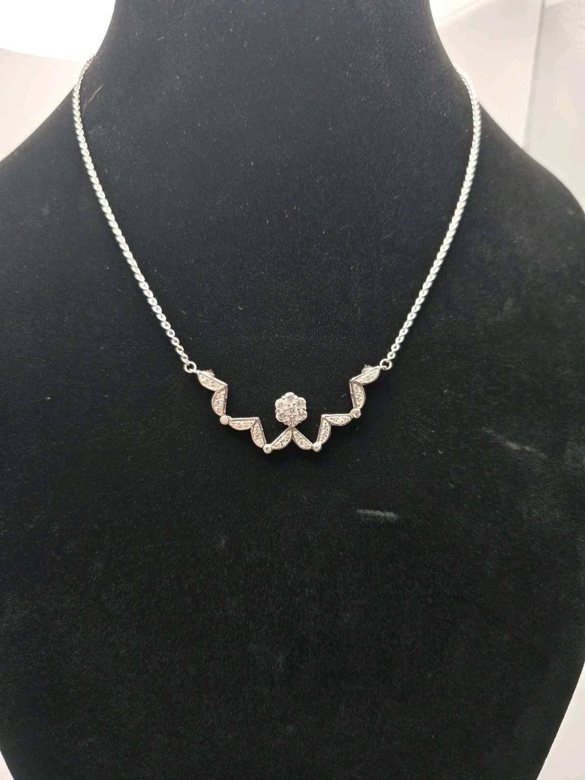 Sterling Silver Sterling Silver CZ Star Pendant Necklace 16.5–18" Adjustable Size ONE SIZE - 4 Thumbnail
