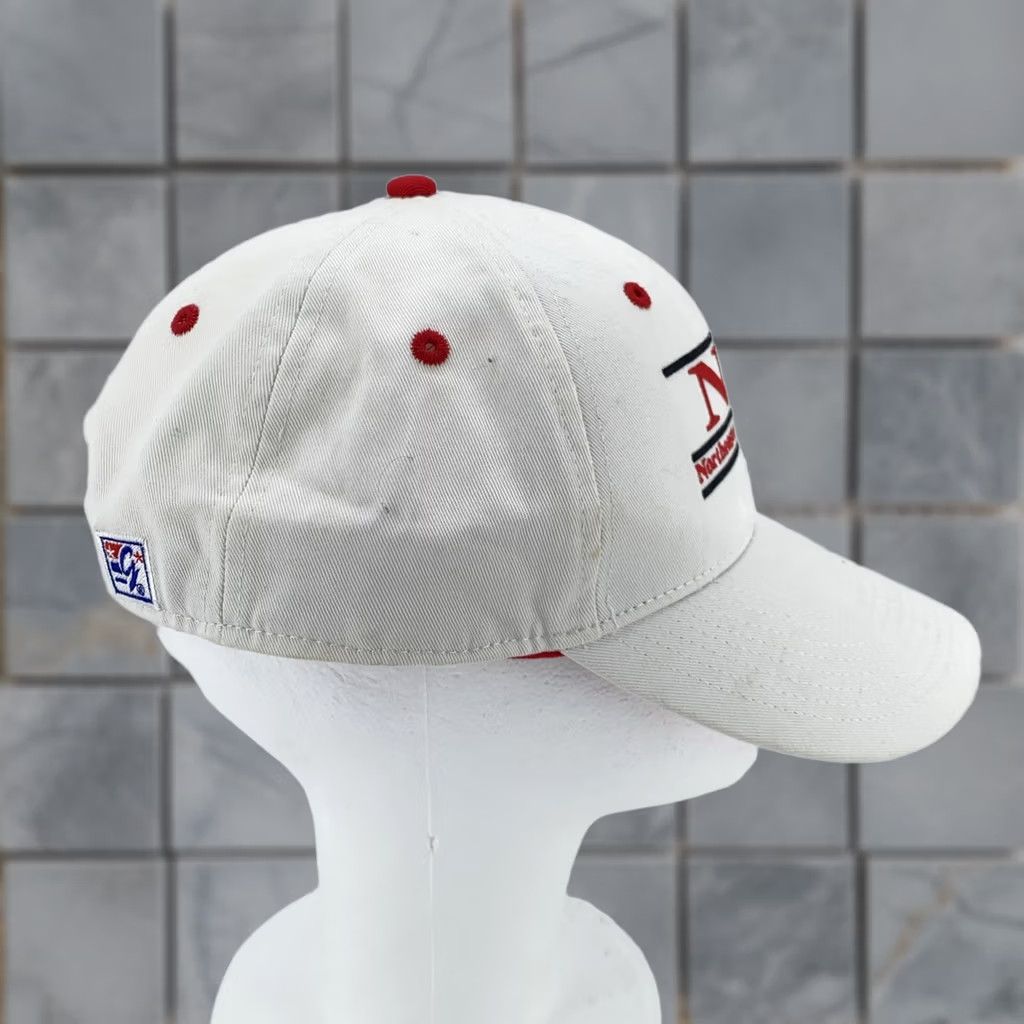 Vintage Northeastern University The Game Hat Cap Snap Back White Red College Mens Snapback One Size White College The Game Mens Size ONE SIZE - 1 Thumbnail