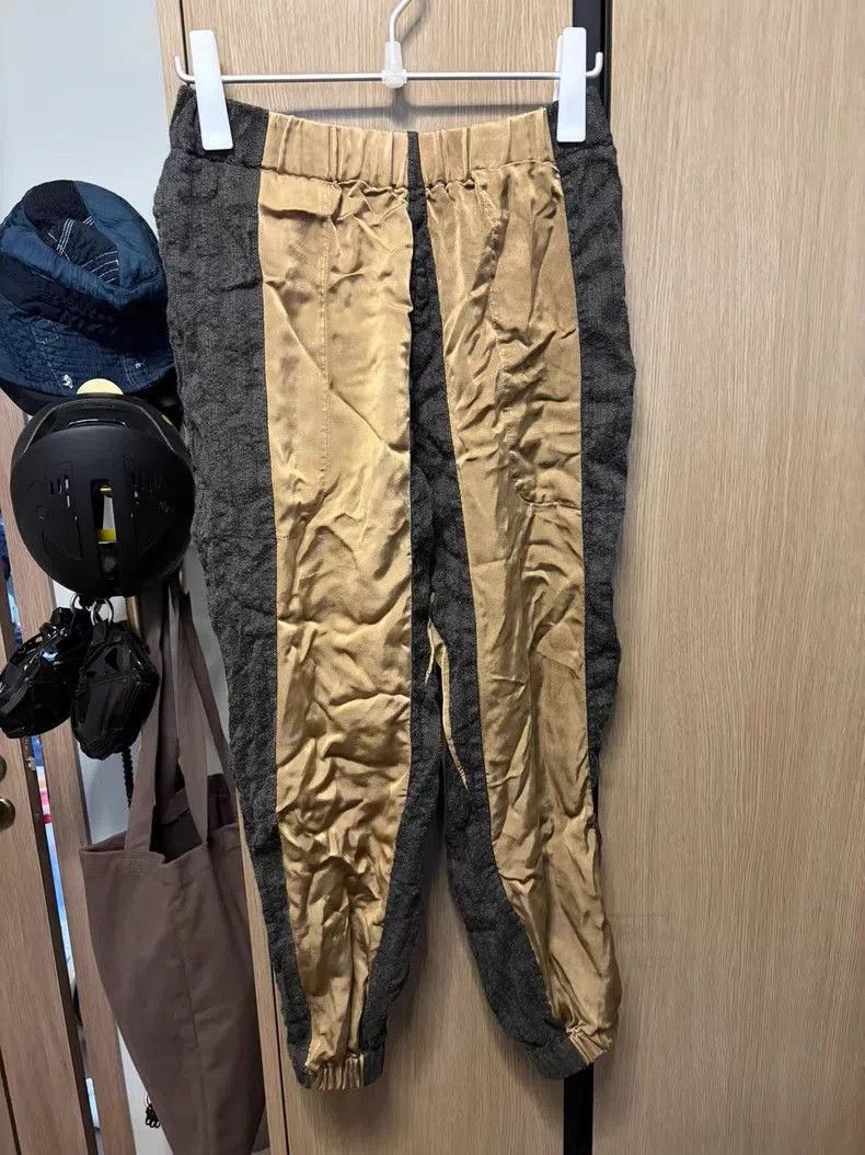 Uma Wang Beige Two-Tone Casual Pants Size 34. Size US 34 / EU 50 - 1 Thumbnail
