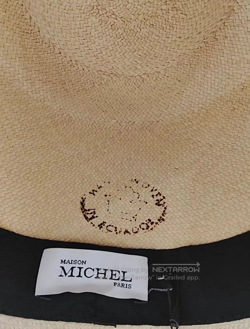 Maison Michel Maison Michel Sun Hat with Black Trim. Size ONE SIZE - 6 Thumbnail