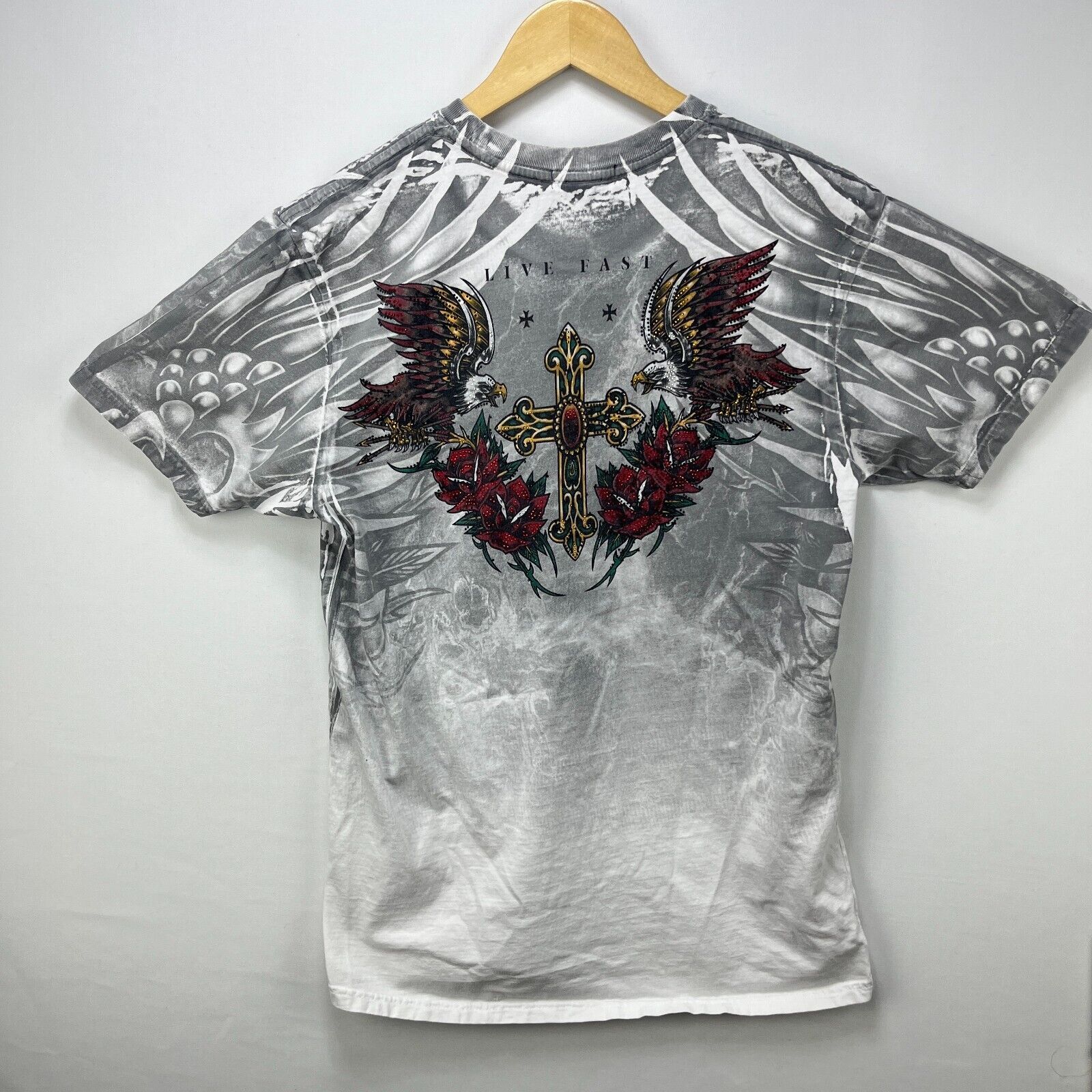 Affliction × Vintage Vintage Y2K Affliction Black Label Wings Eagle Jesse Medium Size US M / EU 48-50 / 2 - 5 Thumbnail