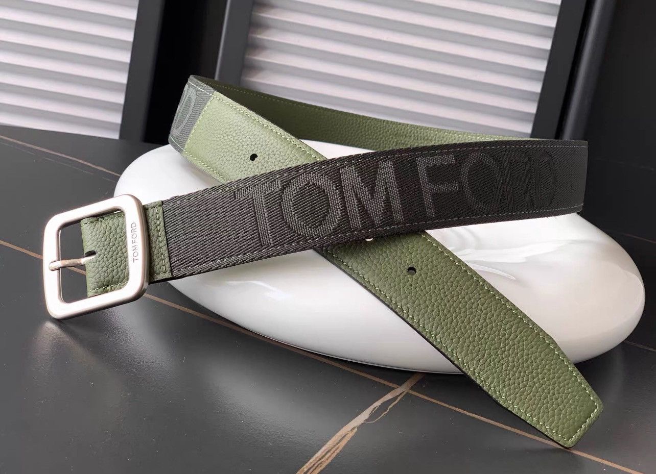 Tom Ford New W Box Tom Ford Leather Safari Green Buckle Belt Luxury Size ONE SIZE - 1 Thumbnail