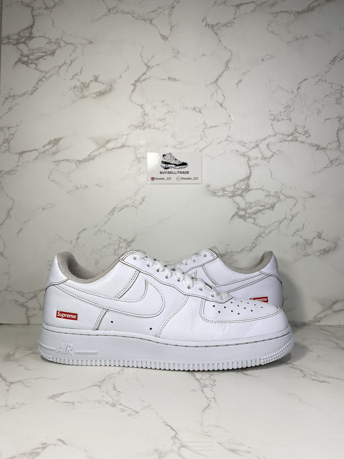Nike Supreme x Air Force 1 Low 'Box Logo - White' Size US 8 / EU 41 - 1 Thumbnail