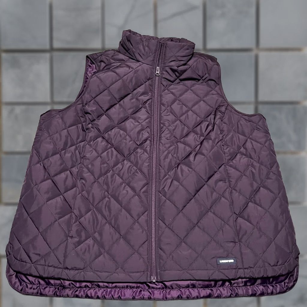 Lands' End Lands' End Puffer Vest Purple Quilted Womens XXL Jacket Size XXL / US 16-18 / IT 52-54 - 1 Thumbnail