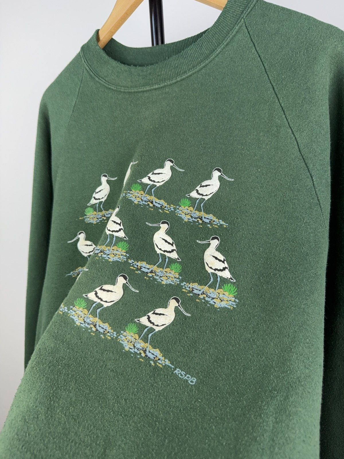 Other Vintage 90s RSPB Bird Print Green Sweatshirt Size US L / EU 52-54 / 3 - 4 Thumbnail