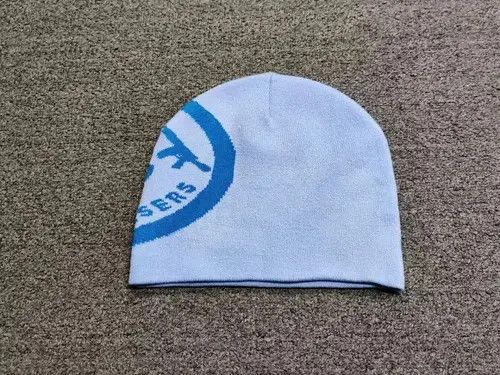 Other Bred Chasers Graphic No Cuff Beanie Hat Light Blue Size ONE SIZE - 2 Thumbnail