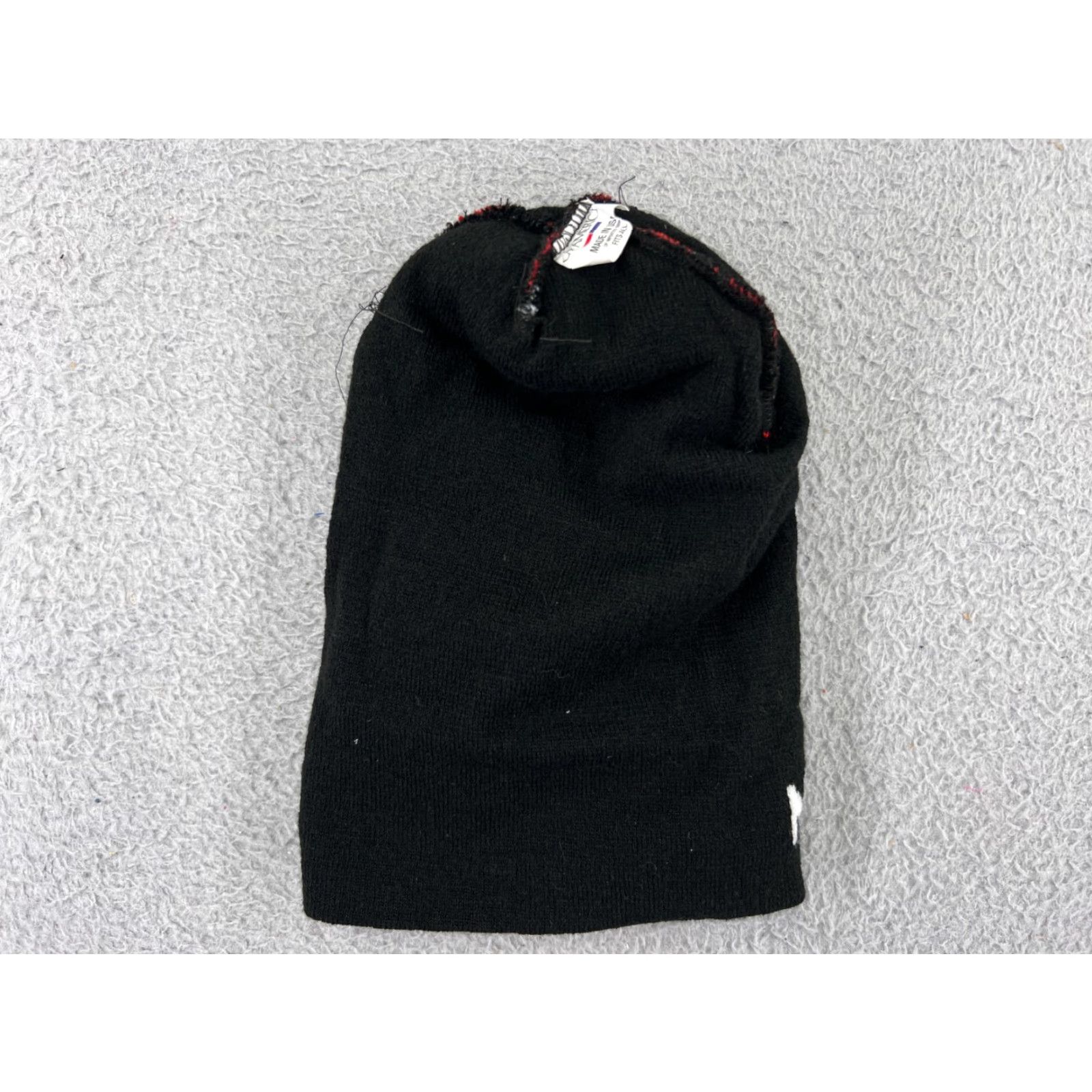 Vintage Cap America Redemption Beanie Toque Hat Men One Size Black Red Knit Acrylic Blend Snowboard Size ONE SIZE - 5 Thumbnail