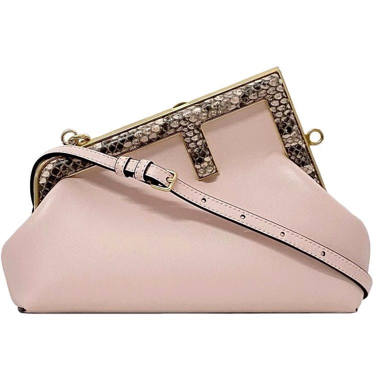 FENDI Shoulder Bag Pink Leather