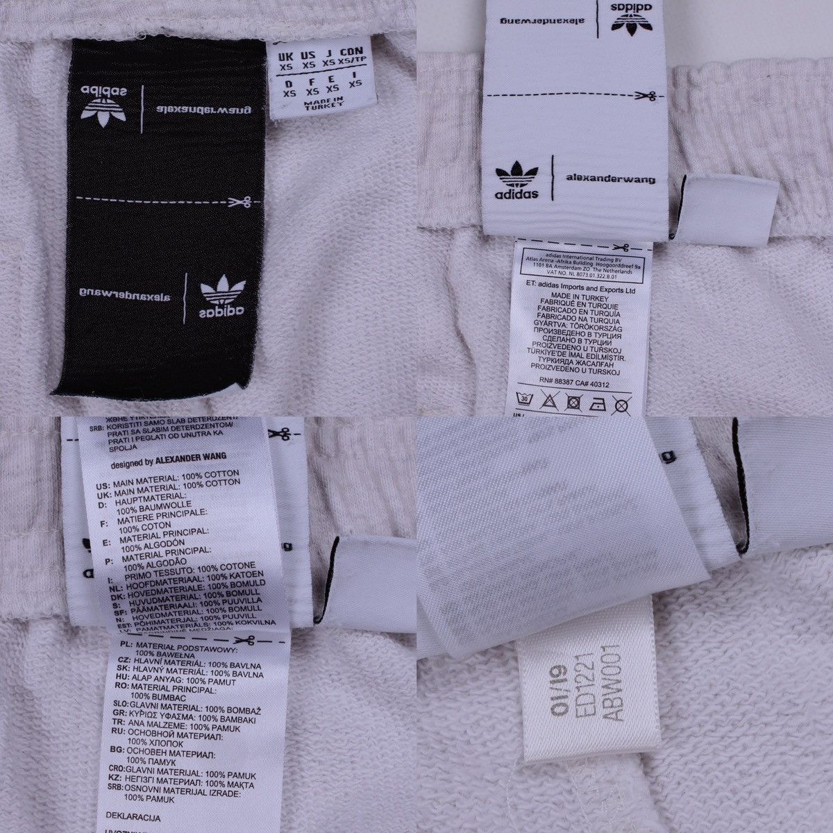 Adidas × Alexander Wang ADIDAS x ALEXANDER WANG Crossover Logo Printed Sweat Pant Size US 30 / EU 46 - 20 Thumbnail