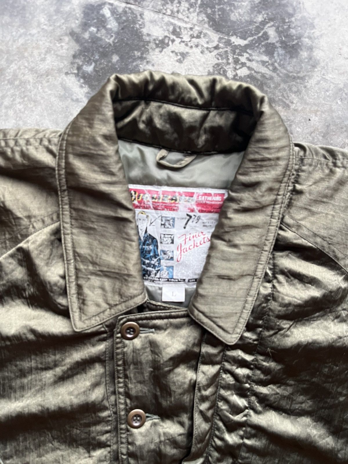 If Six Was Nine BIG LIZARD BOMBER JACKET ( Nice Design ) Size US L / EU 52-54 / 3 - 4 Thumbnail