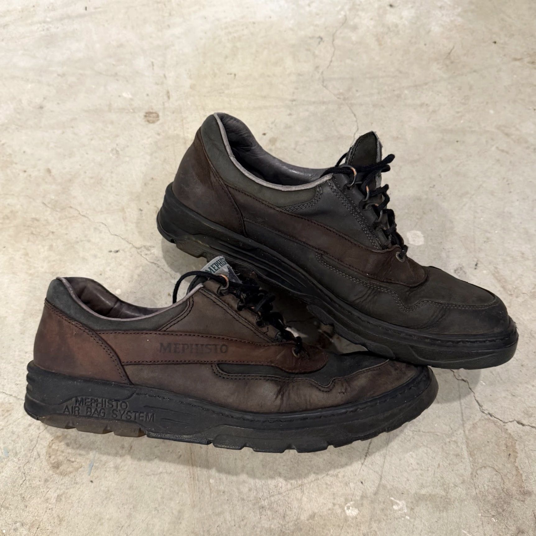 Mephisto VINTAGE Mephisto Womens 8 Brown Leather Lace Oxford Runoff Air Jet System DISTRESSED OXFORD Casual Womens Shoes Size ONE SIZE - 2 Thumbnail