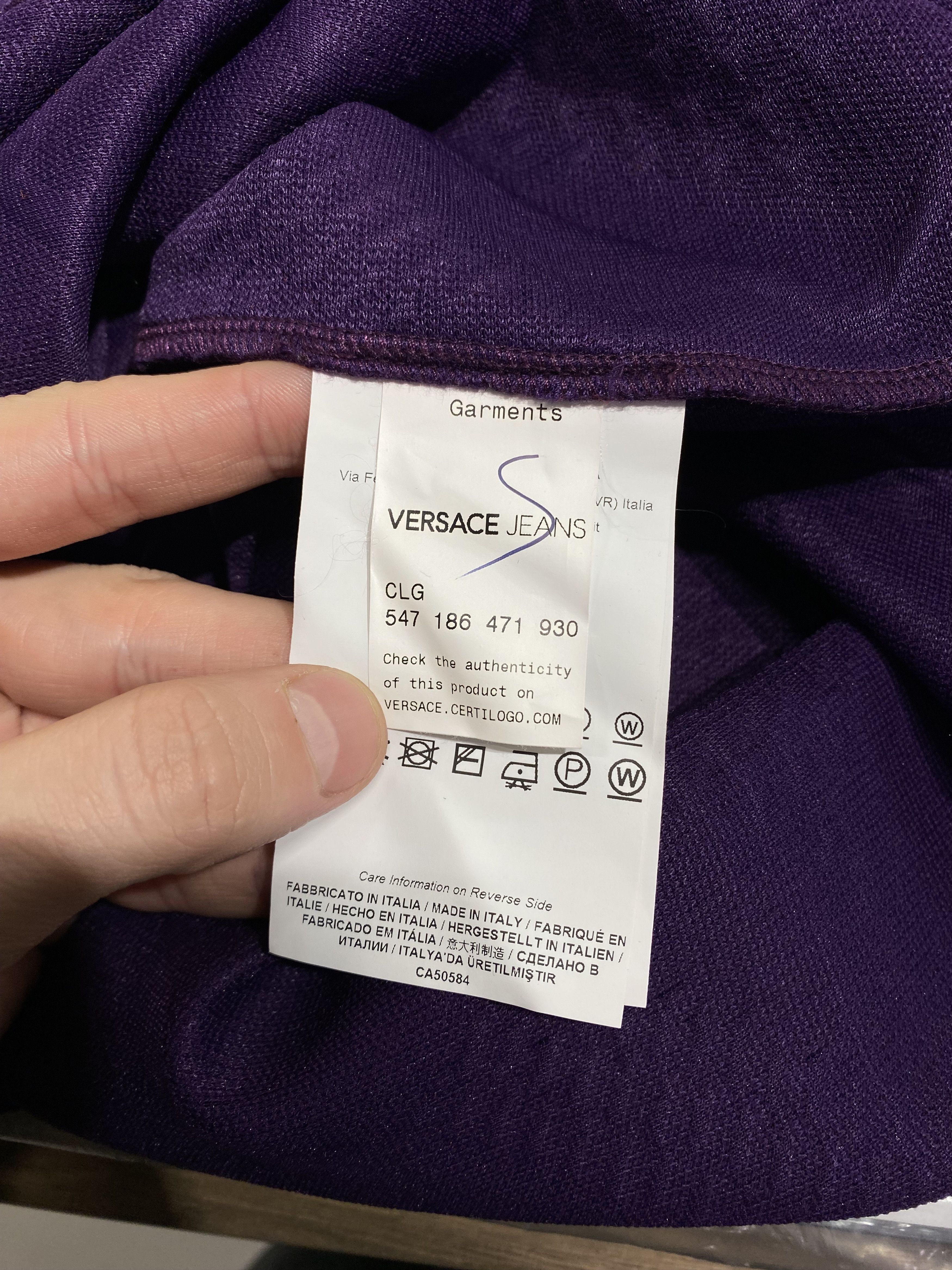Versace Versace jeans purple logo monogram sweatshirt size M Size US M / EU 48-50 / 2 - 9 Thumbnail