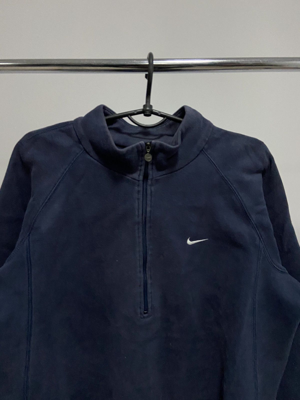 Nike × Vintage Nike 1/4 zip Sweatshirt Logo Vintage 90s longsleeve Size US XL / EU 56 / 4 - 2 Thumbnail