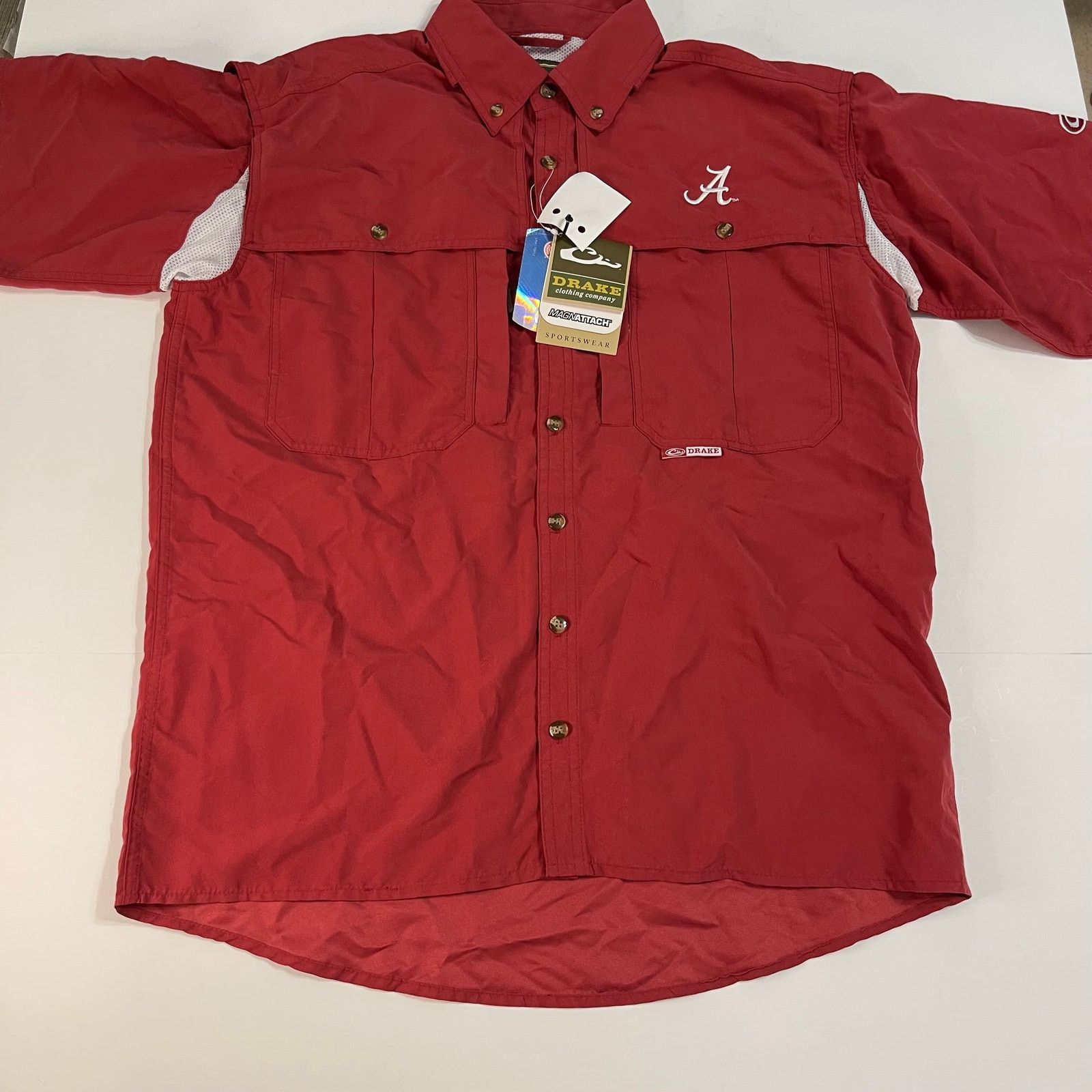 Drake Drake's Alabama Waterfowl Short Sleeve Crimson Shirt, S Size US S / EU 44-46 / 1 - 5 Thumbnail