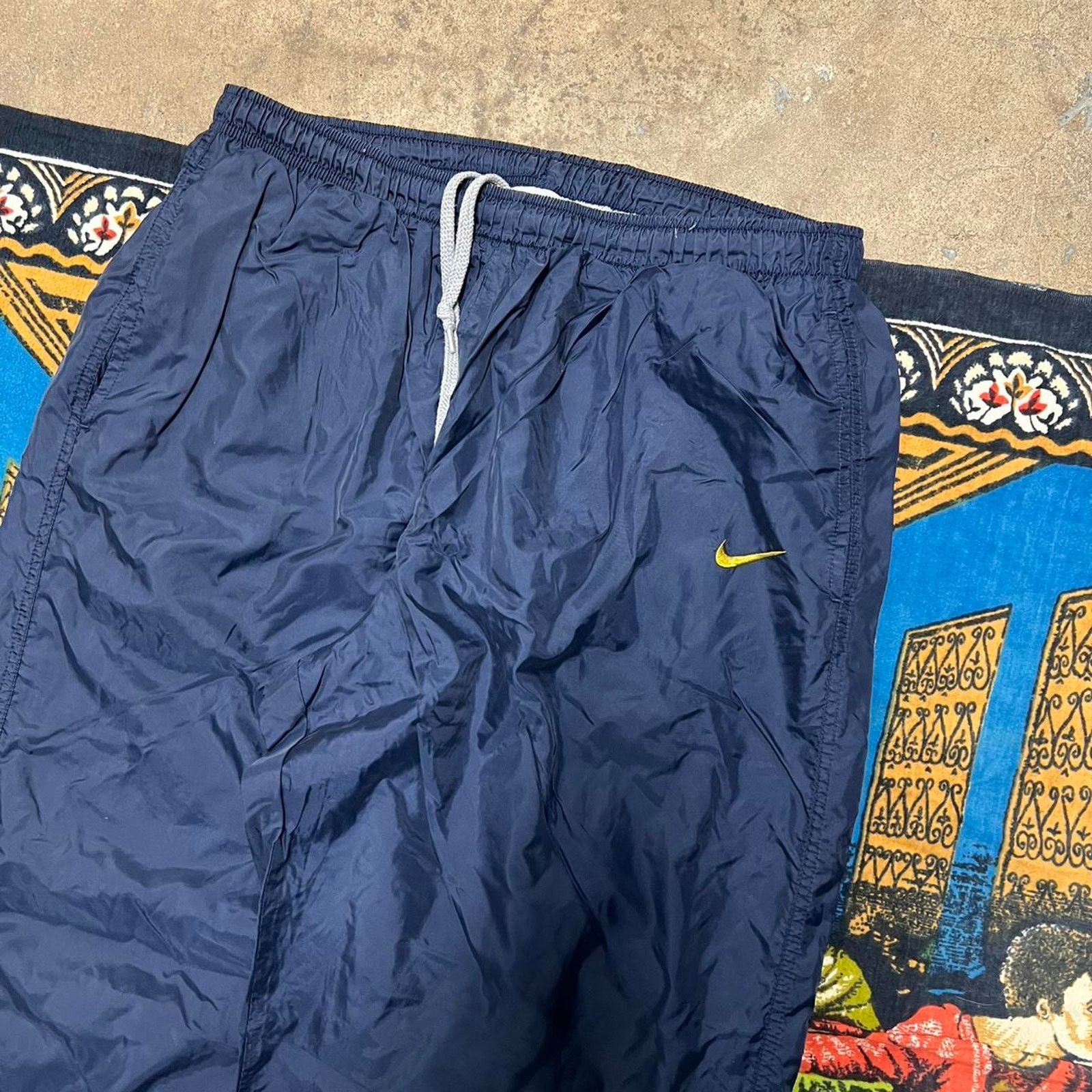 Nike vintage Navy nike track pants size xl baggy parachute y2k Size US 36 / EU 52 - 3 Thumbnail